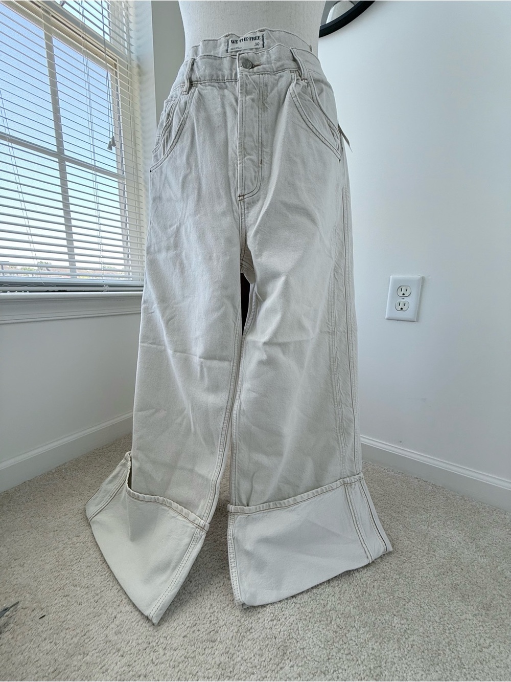 Free People Low Rise Final Countdown Cuffed Boyfriend Jeans in shade Big Bang